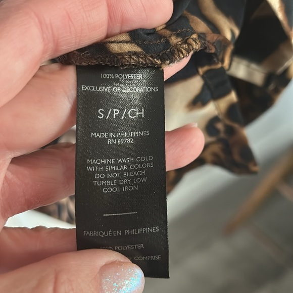 Natori Luxe Leopard Pajama Top, RTR - Picture 11 of 11